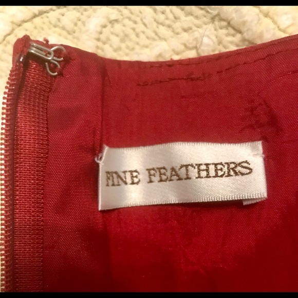 Fine Feathers red silk ball gown size 4 - Picture 3 of 15
